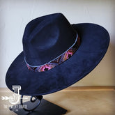 Magenta Navajo Western Leather Band Choice Hat The Jewelry Junkie black 1